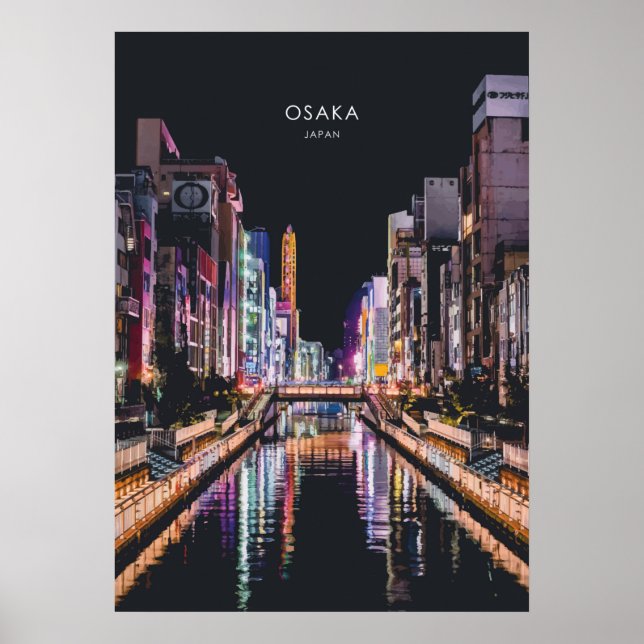 Póster Osaka, Japón Viajes Artísticos (Frente)