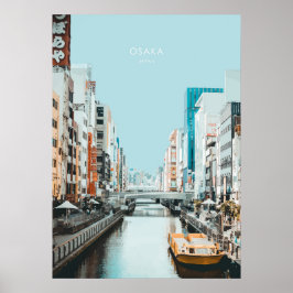 Póster Osaka, Japón Viajes Artísticos