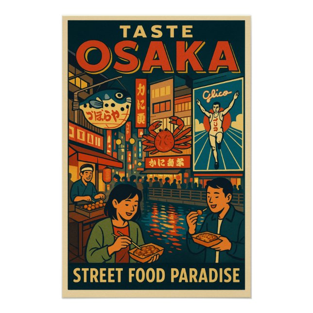 Póster Osaka - paraíso de la comida callejera (Anverso)