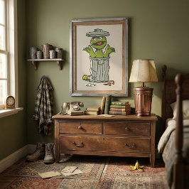 Póster Oscar the Grouch Vintage