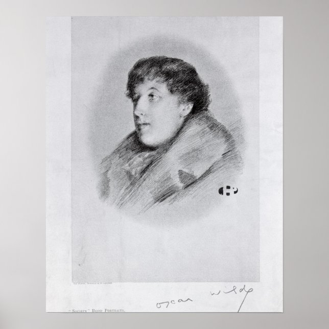 Póster Oscar Wilde (1854-1900) a Bijou Portrait, from 'So (Frente)