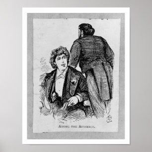 Póster Oscar Wilde (1854-1900) Entre la audiencia (engrav