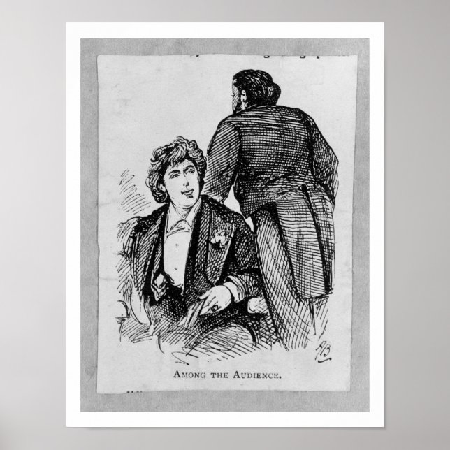 Póster Oscar Wilde (1854-1900) Entre la audiencia (engrav (Frente)