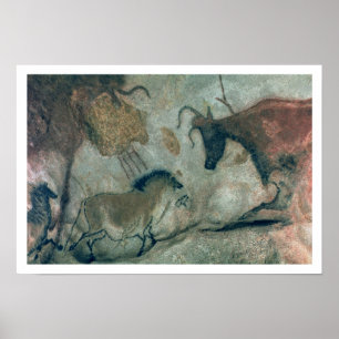 Póster Oscile la pintura que muestra un caballo y una