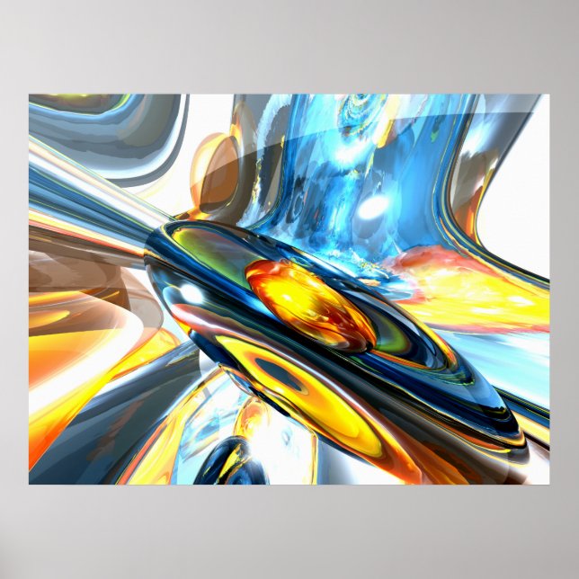 Póster Oscillating Color Abstract Poster (Frente)