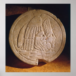 Póster Oscillum que representa máscaras teatrales