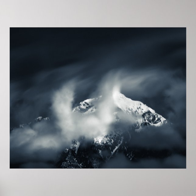 Póster Oscuridad y caos sobre la montaña (Frente)