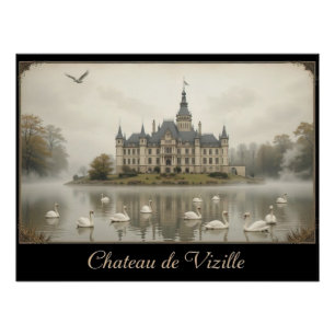 Póster Oscuro castillo romántico de Vizille
