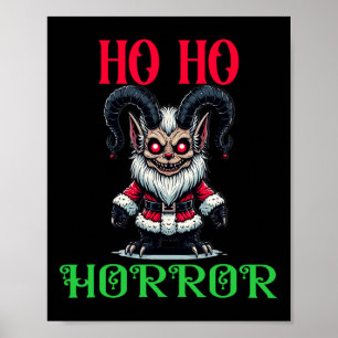 Póster Oscuro festival gótico Vibes Ho Ho Horror Krampus