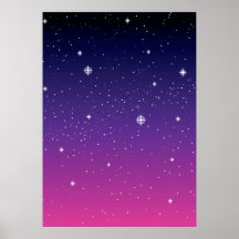 Oscuro Purple Starry Night Sky