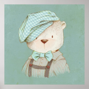 Póster Osito Caprichoso Dulce Adorable Encantador