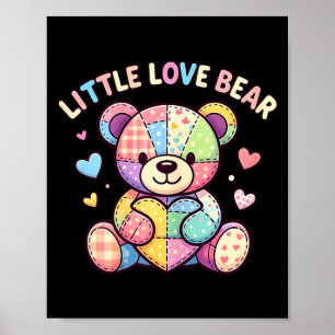 Póster Osito De Amor Pequeño Parche Conejito Bordado Cora