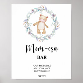 Póster Osito de peluche \ barra Mom-osa