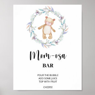 Póster Osito de peluche \ barra Mom-osa