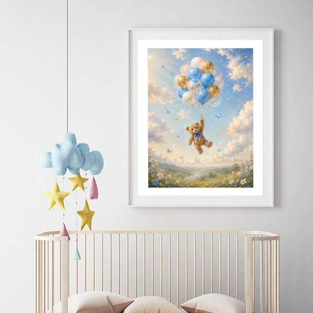 Póster Osito de peluche flotando con globos (Subido por el creador)