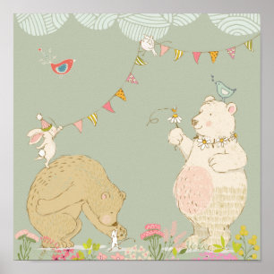 Póster Ositos de primavera