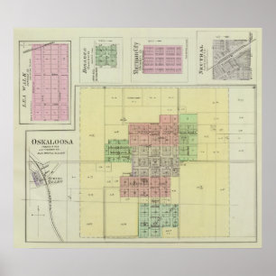 Póster Oskaloosa, paseo del pasto, y la bonanza, Kansas
