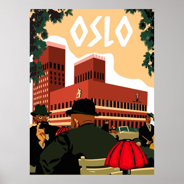 Póster Oslo, Ayuntamiento de Noruega (Frente)