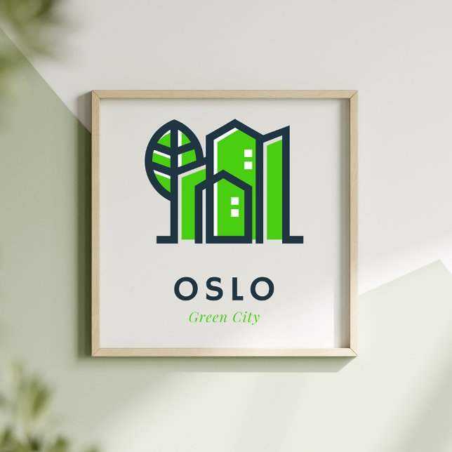 Póster Oslo Noruega Europa Ciudad Verde Sostenible (Subido por el creador)