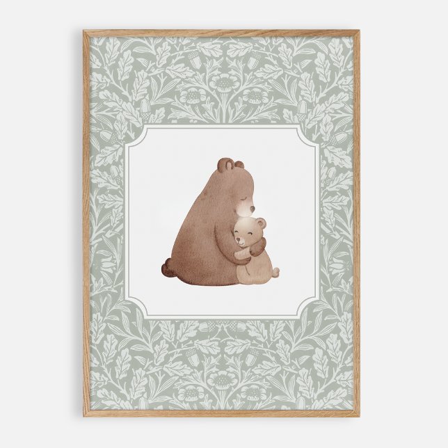 Póster Oso acuarela, vivero vintage (Subido por el creador)