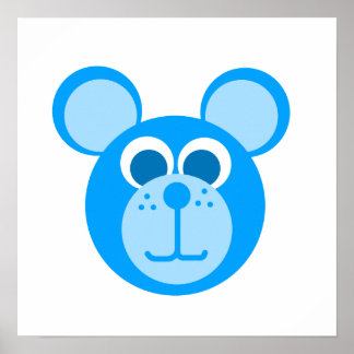 Póster oso azul