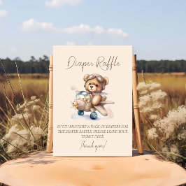 Póster Oso Boho Teddy Podemos esperar con ansias la rifa