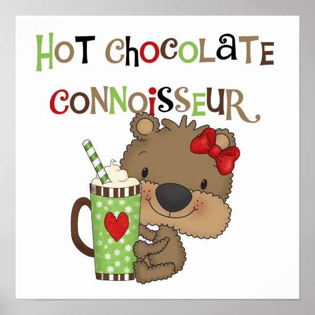 Póster Oso caliente del chica de ChocolateConoisseur (Frente)
