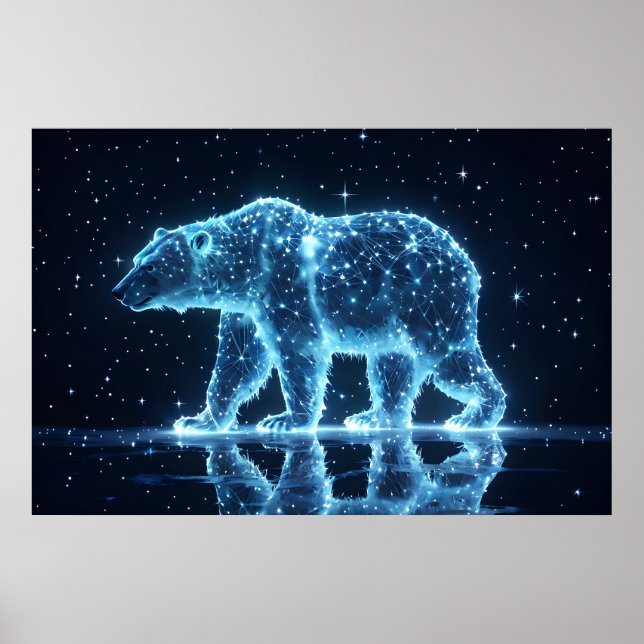 Póster Oso celeste - Animal de Espíritu de constelación (Frente)