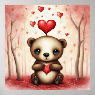 Póster Oso de amor 1