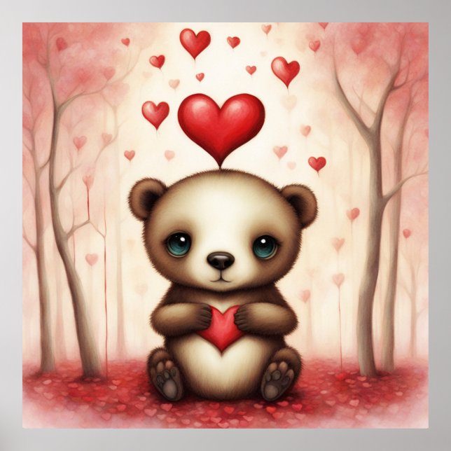 Póster Oso de amor 1 (Frente)