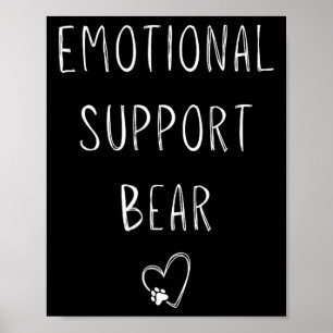 Póster Oso de apoyo emocional! Abrazo de envoltura de imp