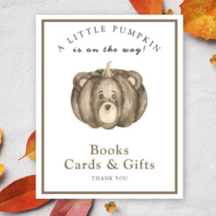 Póster Oso de calabaza - cartel de libros, tarjetas y reg