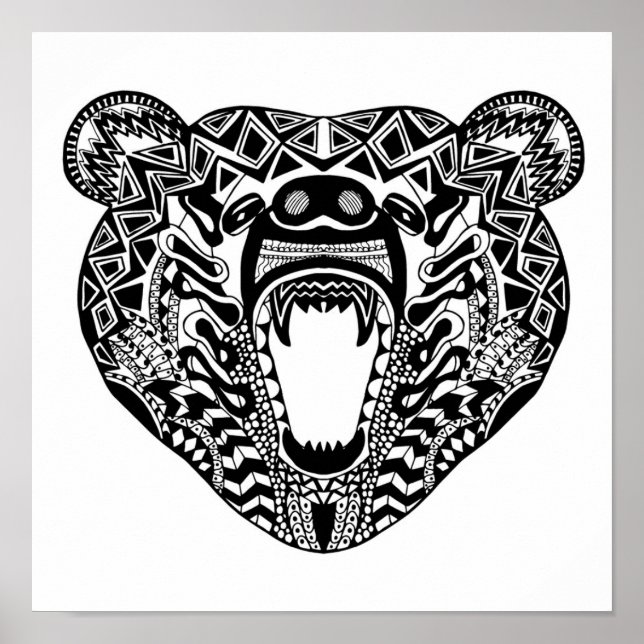 Póster Oso de estilo 2 (Frente)