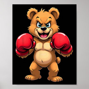 Póster Oso de Hip Hop Boxeo Kickboxing