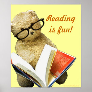 Póster Oso de lectura - poster