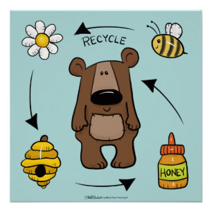 Póster Oso de Miel - El reciclador
