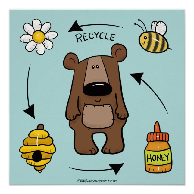 Póster Oso de Miel - El reciclador (Anverso)