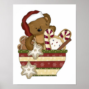 Póster Oso de Navidades dulces