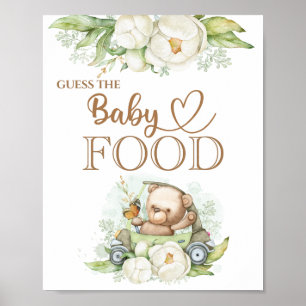 Póster Oso de Oso de Teddy: Poster "Adivina el alimento d