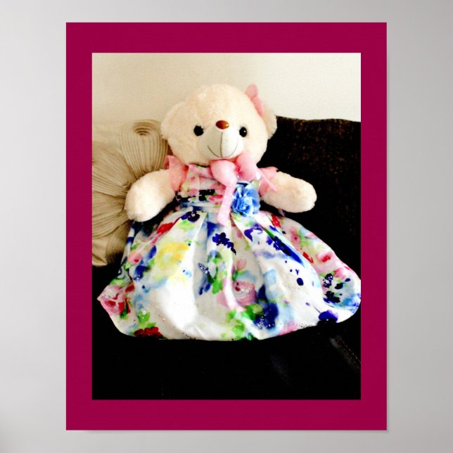 Póster Oso de peluche con vestido (Frente)