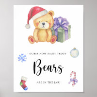 Oso de peluche de invierno - adivina cuántos osos 