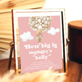 Póster Oso de peluche globos de cuán grande es el Belly d