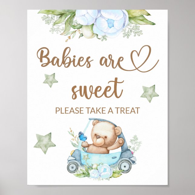 Póster Oso de peluche oso bebé bebés bebes dulce tomar un (Frente)