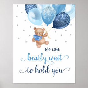 Póster Oso de peluche que apenas podemos esperar para abr