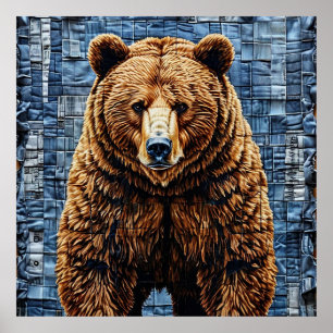 Póster Oso grizzly