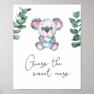 Póster Oso koala - Adivina el dulce desorden