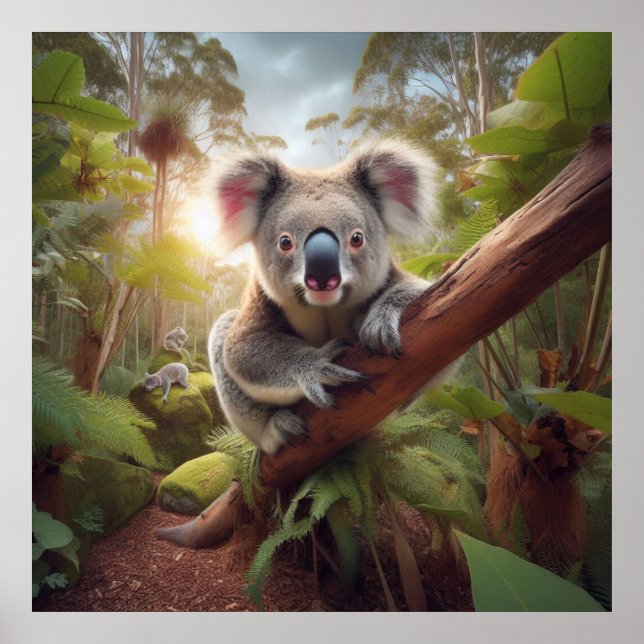 Póster Oso Koala Adorable (Frente)
