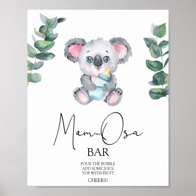 Póster Oso koala bar Momosa (Frente)