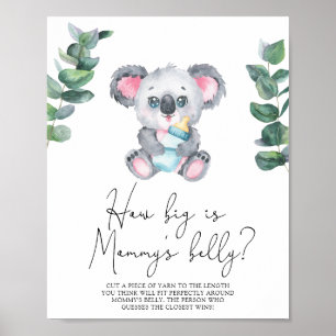 Póster Oso Koala - ¿Qué tan grande es la barriga de mamá