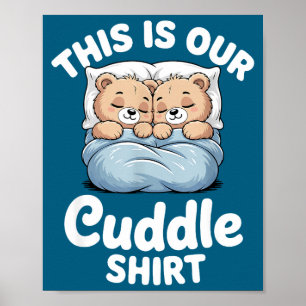 Póster Oso Lindo Pareja Emparejada Esto Es Nuestro Abrazo